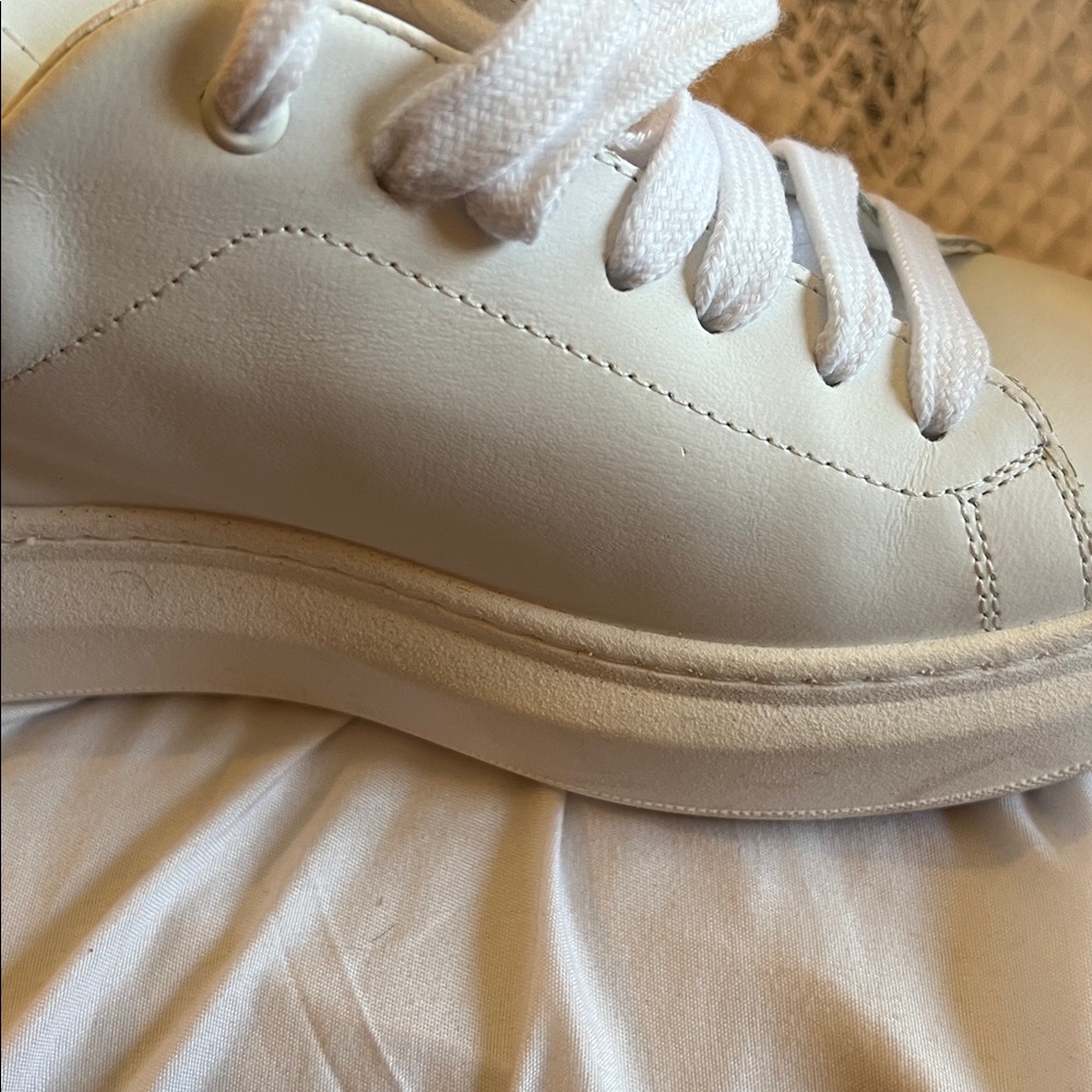 Valentino Women's White Sneakers with Black and Silver Accents - Picture 8 of 13